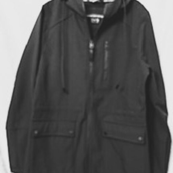 French Connection brand black mid-weight hooded all-weather outerwear NWT Size M - Picture 4 of 13
